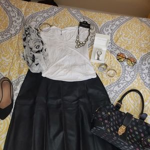 Black pLeather Skirt